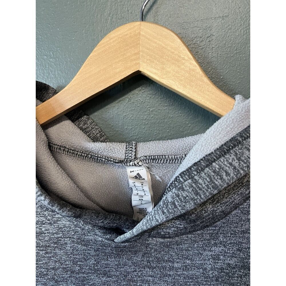 Adidas Womens Gray Pullover Hooded Sweatshirt Athletic Size Medium - Picture 3 of 3